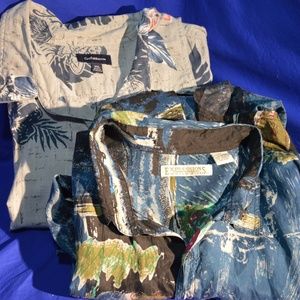 Lot of 2 Hot Hawaiian Shirts XXL Silk